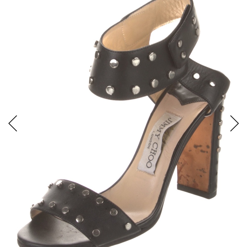 Jimmy Choo Black Studded Sandals - Picture 3 of 5